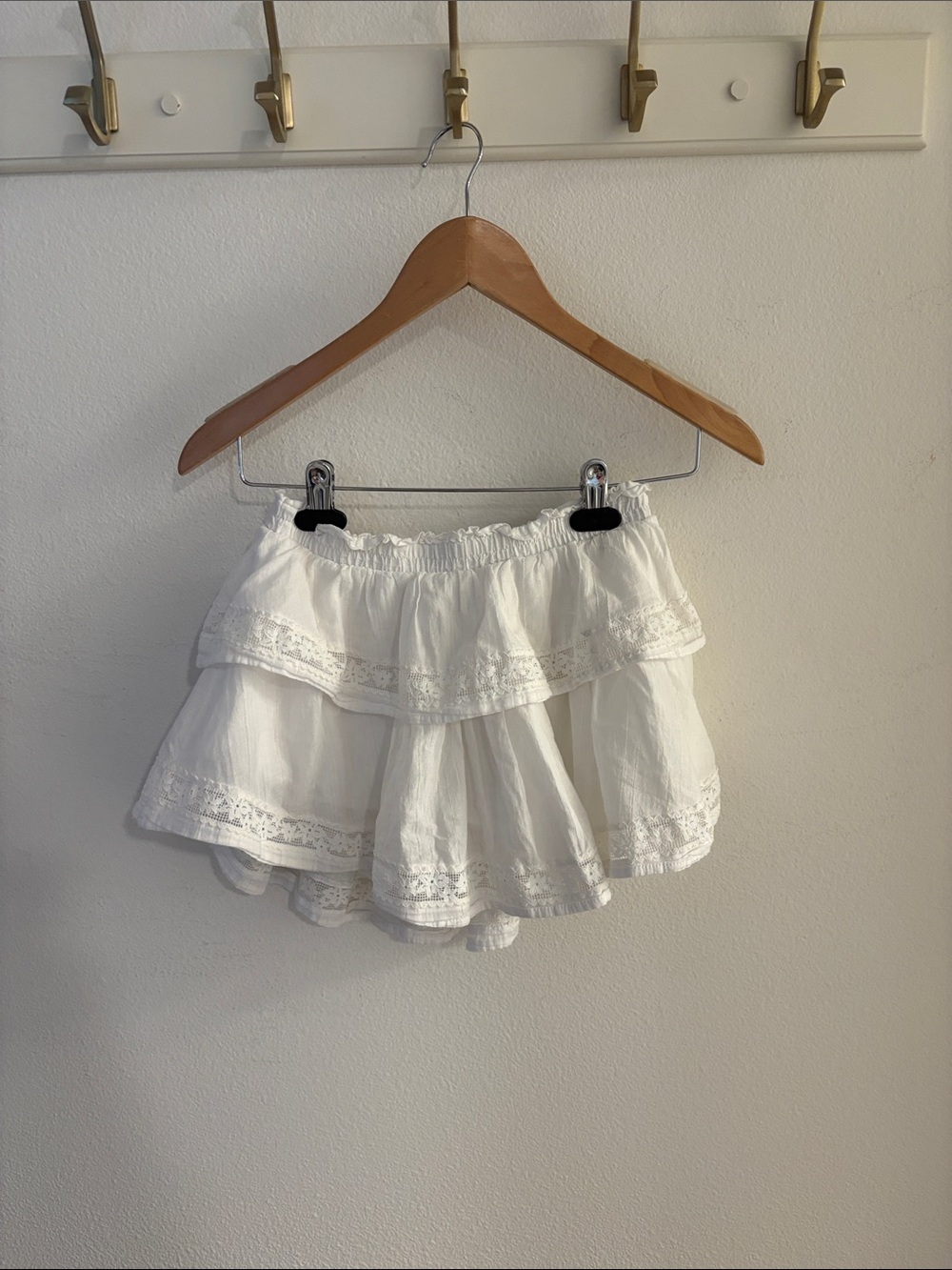 Target White Tiered Lace Mini Skirt